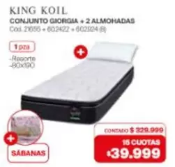 King Koil - CONJUNTO GIORGIA + 2 ALMOHADAS