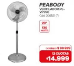 Peabody - VENTILADOR PE-VP250