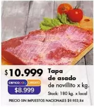 X$ - Tapa de asado