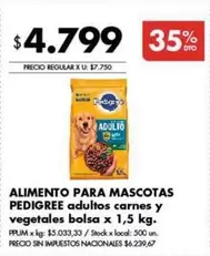 Pedigree - Adultos Carnes Y Vegetales Bolsa