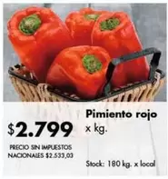 Rojo - Pimiento rojo