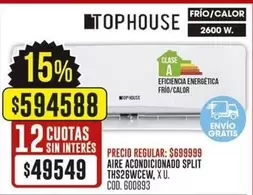 AIRE ACONDICIONADO SPLIT THS26WCEW, X U.