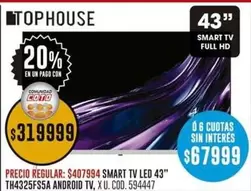 Coto - SMART TV LED 43" TH4325FS5A ANDROID TV