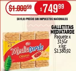 X$ - GALLETITAS MEDIATARDE