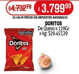 Doritos - De Queso x 129Gr