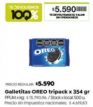 Oreo - Galletitas tripack