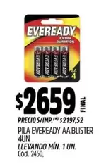 Eveready - PILA AA BLISTER 4UN