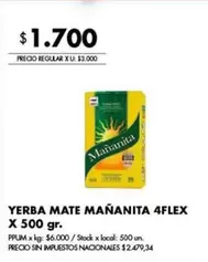 Mañanita - YERBA MATE MAÑANITA 4FLEX