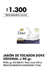 Dove - JABÓN DE TOCADOR ORIGINAL