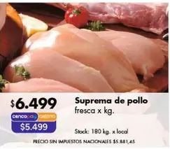X$ - Suprema de pollo