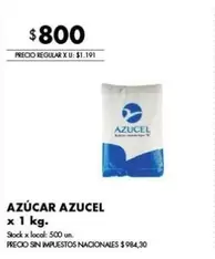X$ - AZÚCAR AZUCEL