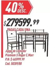 Premium - Juego de Comedor S Hogar C.Marr