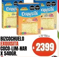 Exquisita - BIZCOCHUELO COCO-LIM-NAR