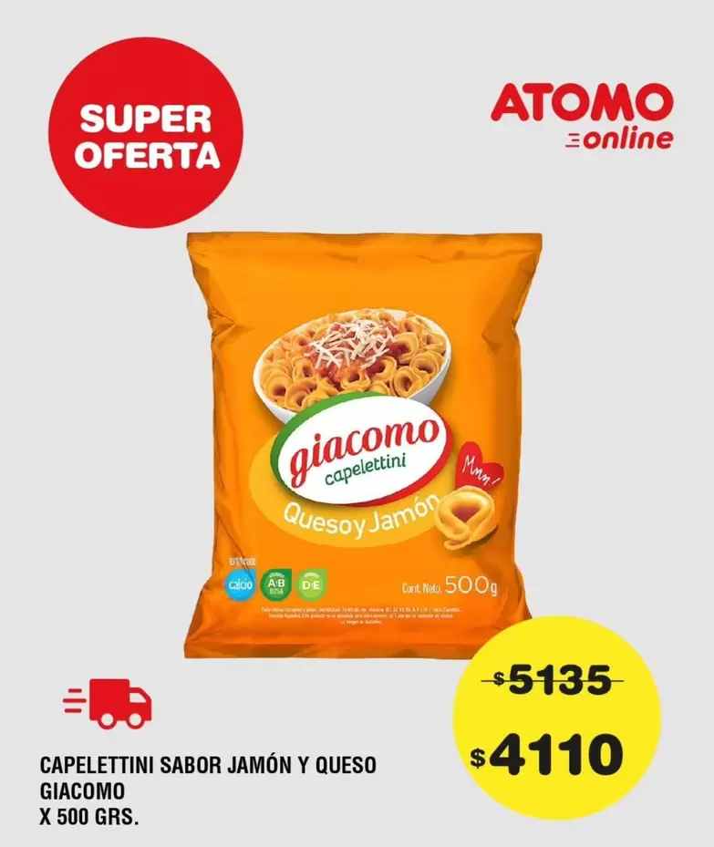 Giacomo - CAPELETTINI SABOR JAMÓN Y QUESO