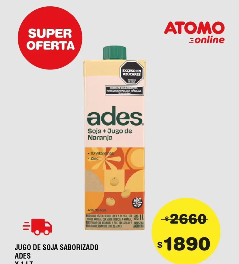 Ades - JUGO DE SOJA SABORIZADO
