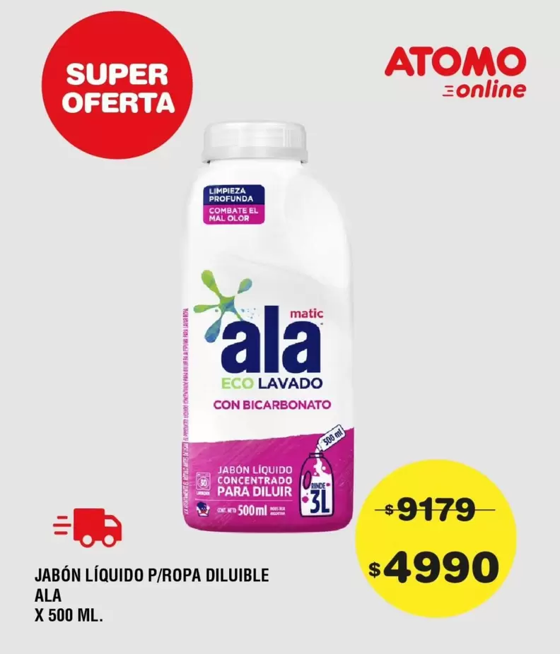 Ala - JABÓN LÍQUIDO P/ROPA DILUIBLE