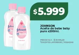 Johnson's - Acelte de bebe baby puro x200ml