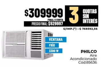 Philco - Aire Acondicionado Cód:85636