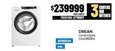 Drean - Lavarropas Cód:86584
