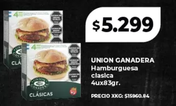 union ganadera - Hamburguesa clasica