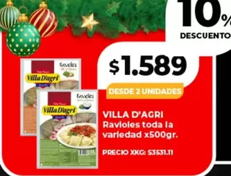 Villa D'agri - Ravioles toda la variedad x500gr.