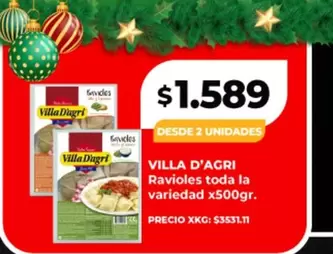 Villa D'agri - Ravioles toda la variedad x500gr.