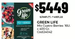 Green Life - Mix Cuatro Berries 16U.