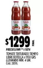 X$ - TOMATE TRITURADO TIEMPO LIBRE