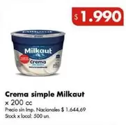 Milkaut - Crema simple