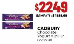 Cadbury - Chocolate Yogurt x 29 Gr.