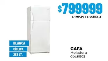 Gafa - Heladera Cód:81302