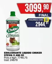 Chuker - EDULCORANTE LIQUIDO