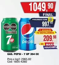 7Up - PEPSI - 7 UP 354 CC