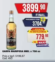 Mariposa - MARIPOSA MIEL x 750 cc