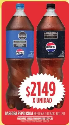 Pepsi - COLA REGULAR O BLACK