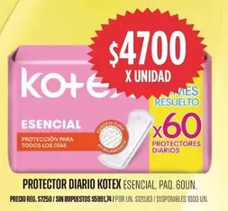 Kotex - PROTECTOR DIARIO ESENCIAL