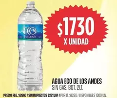 X$ - AGUA ECO DE LOS ANDES