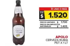 Apolo - Cerveza Rubia