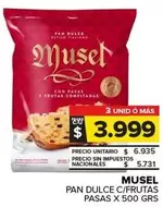 Musel - Pan Dulce C/Frutas Pasas