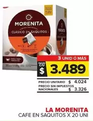 La Morenita - Cafe En Saquitos