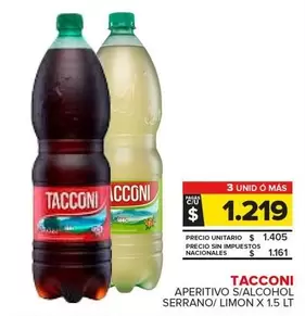 Tacconi - Aperitivo S/Alcohol Serrano/Limon