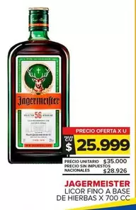 Jagermeister - Licor Fino A Base De Hierbas