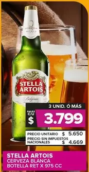 Stella Artois - Cerveza Blanca Botella
