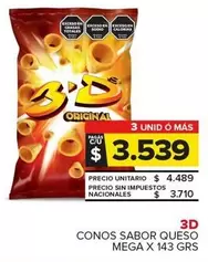 3D - Conos Sabor Queso Mega