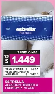 Estrella - Algodon Hidrofilo Premium