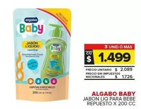 Algabo - Jabon Liq Para Bebe Repuesto