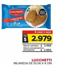 Lucchetti - Milanesa De Soja X 4 Uni