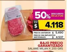 Bajo Precio Garantizado Salame Milan