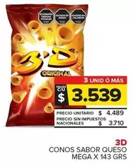 3D - Conos Sabor Queso Mega