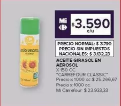 Carrefour - ACEITE GIRASOL EN AEROSOL